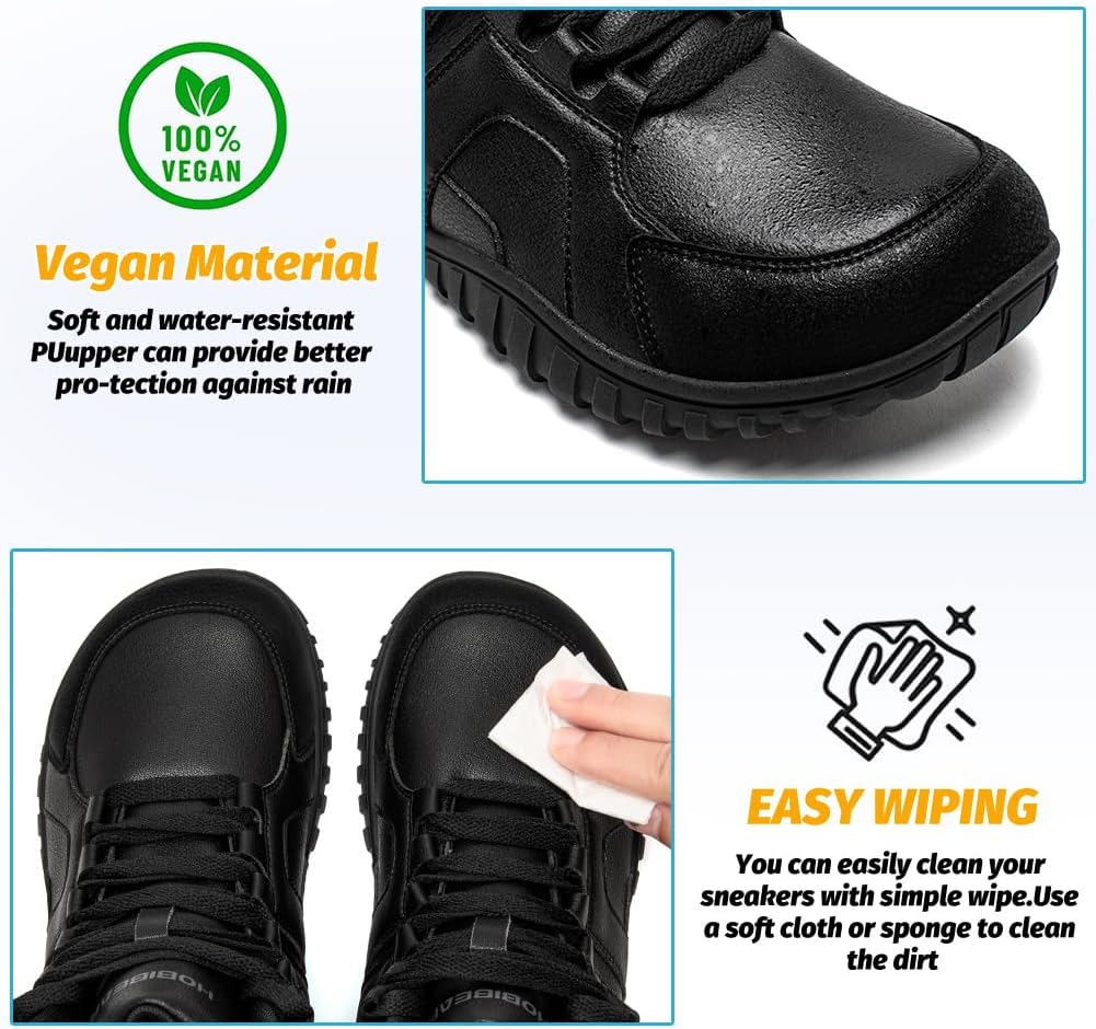 HOBIBEAR Barefoot Boots Mens Womens Wide Toe Box Warm Ankle Sneakers Waterproof Winter Outdoor Shoes - Image 4