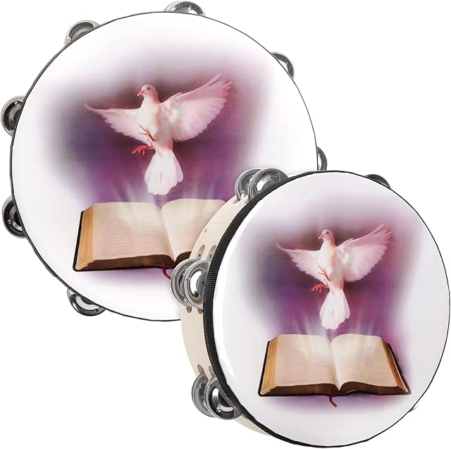 Elsjoy Set of 2 Tambourine, 10