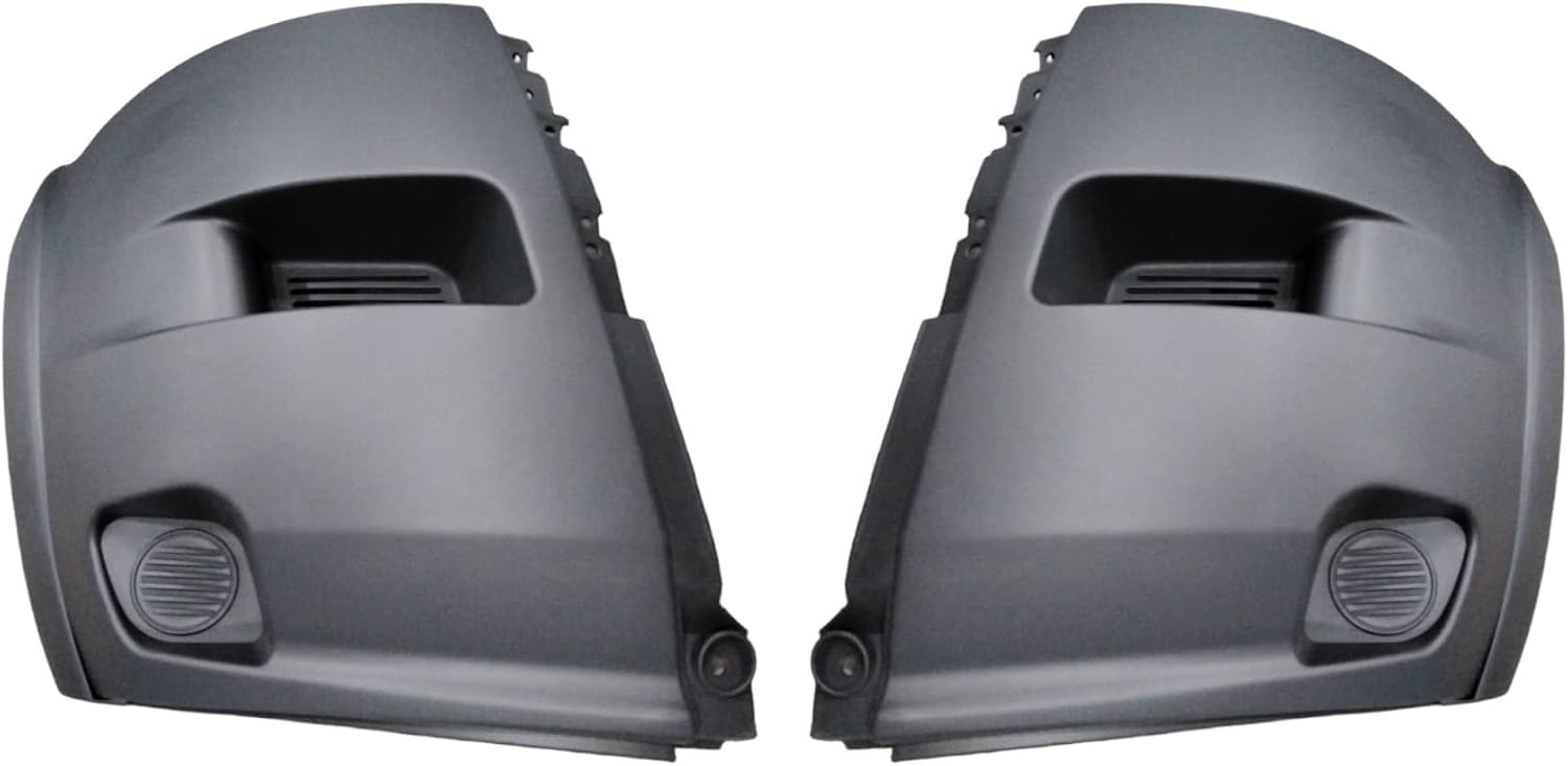 For 2014-2018 RAM Promaster Front Both Left and Right Bumper Endcap Gray Without Fog Lamp With Trim and Bumper Flare