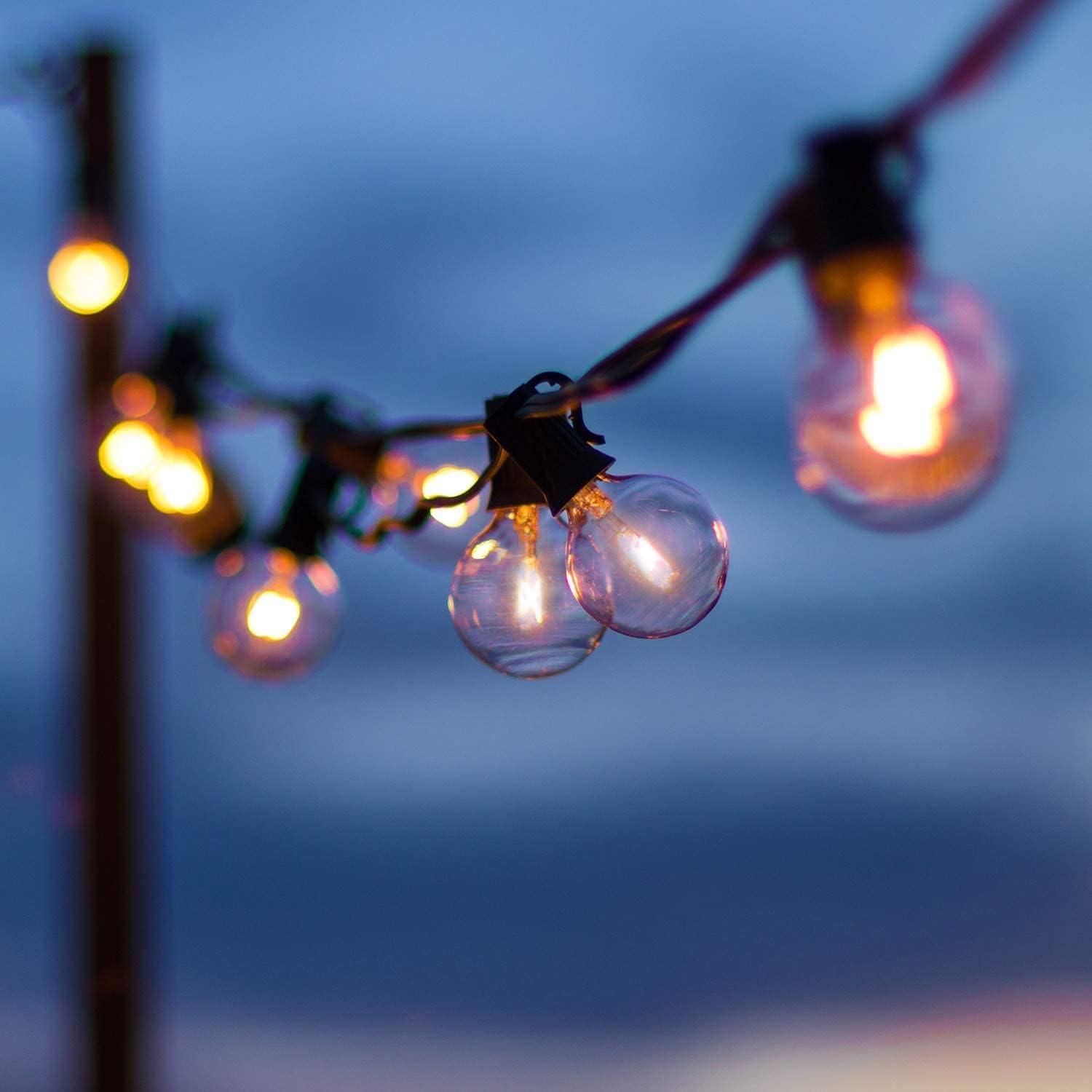 G40 25+2 LED Solar Powered Outdoor String Lights/Patio Lights