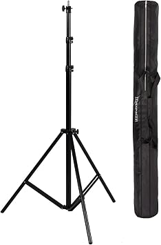 Ravelli ALS Full 10 Air Cushioned Light Stand with Included Adaptor to Also Support 1/4" and 3/8" Photo Equipment and Heavy Duty Carry Bag
