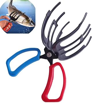 Fish Gripper 3 Claw Fish Pliers Multifunctional Alloy Metal Fish Clip New Fishing Control Clamp Catch Fishing Grabber Gear Hook Remover Accessories Tool for Holding Most Types of Fish++