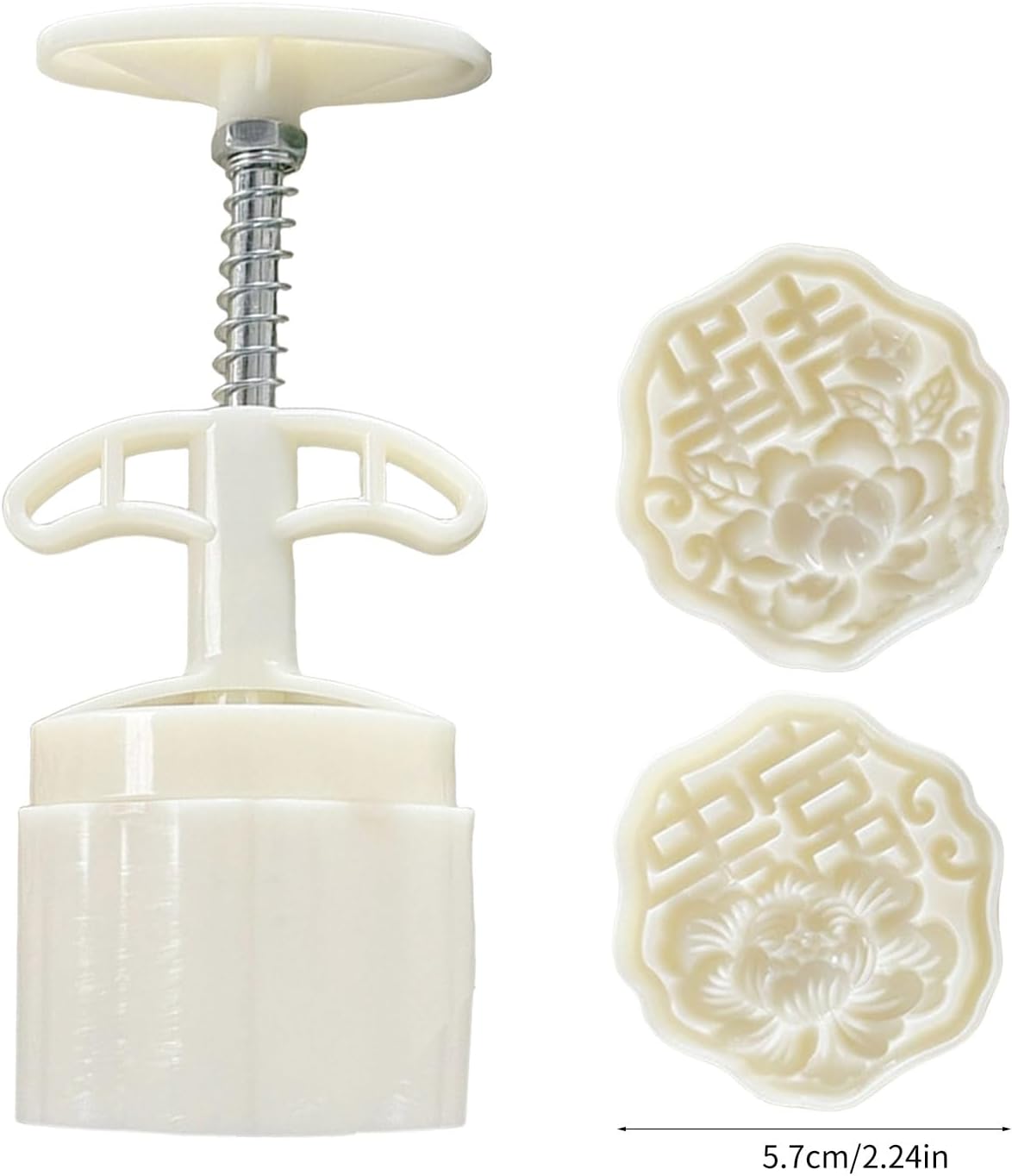 With Prosperous Pattern Delicate Patterned Delight Treat Crafting Manual Press Embosser Traditional Festival Baking