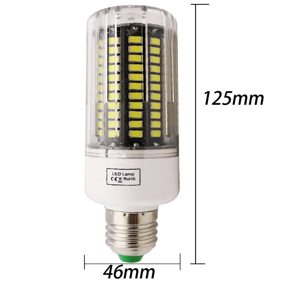 Xindaxin® (20er-Pack) LED Mais Glühbirne E27,12W Glühbirnen Entspricht 120W Halogenlampe,Kleine Edison-Schraube Kerze Leuchtmittel,6000K Kaltweiß