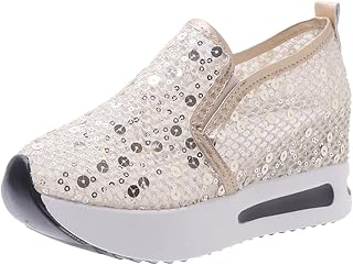Sports Shoes Women's Thick Base Soft Trainers Running Shoes Slip On Single Shoes Breathable Leisure Shoes Mesh Hiking Shoes Loafers Jogging Shoes Slip On Canvas Shoes Running Shoes