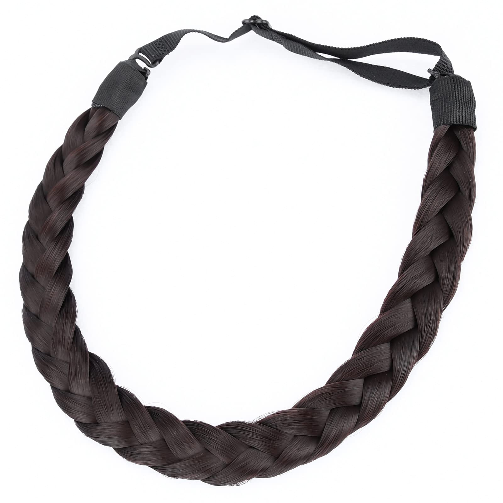 Gledola Thin 2 Strands Fishtail Plaited Braids Headband Braided Synthetic Hair Elastic Stretch - Image 4