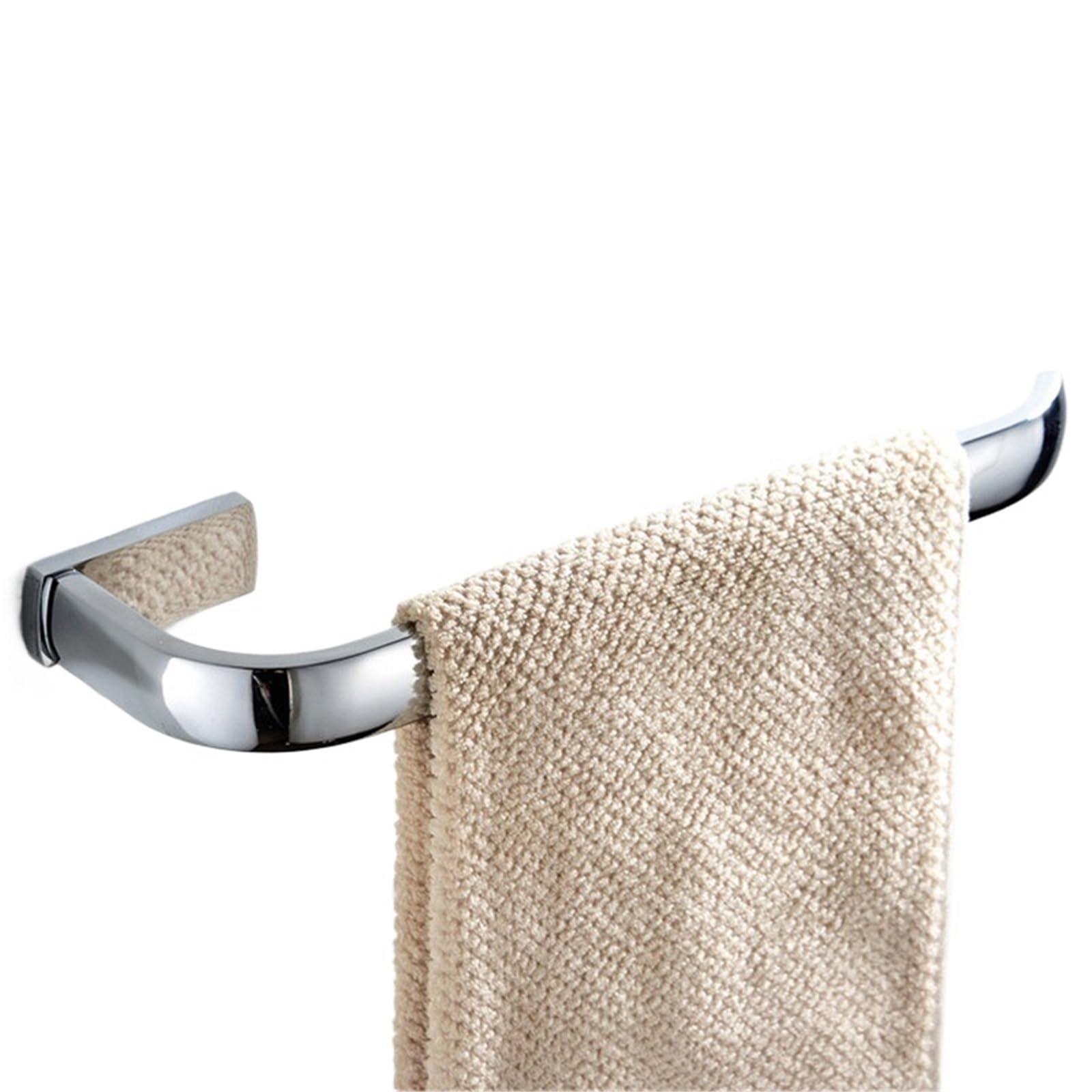 Towel Hanger Wall Mounted Rack Bathroom Brass Bar Rail Holder For DIY Tools(Silver)