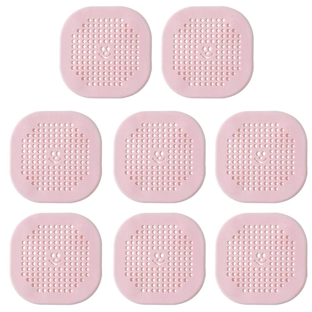 Lklnkvl 8 Pack Pink Placemats, Mat Plate Household Dish Anti-Scalding Coaster Plastic-_Approximately 14X14cm(8 Pack Pink)