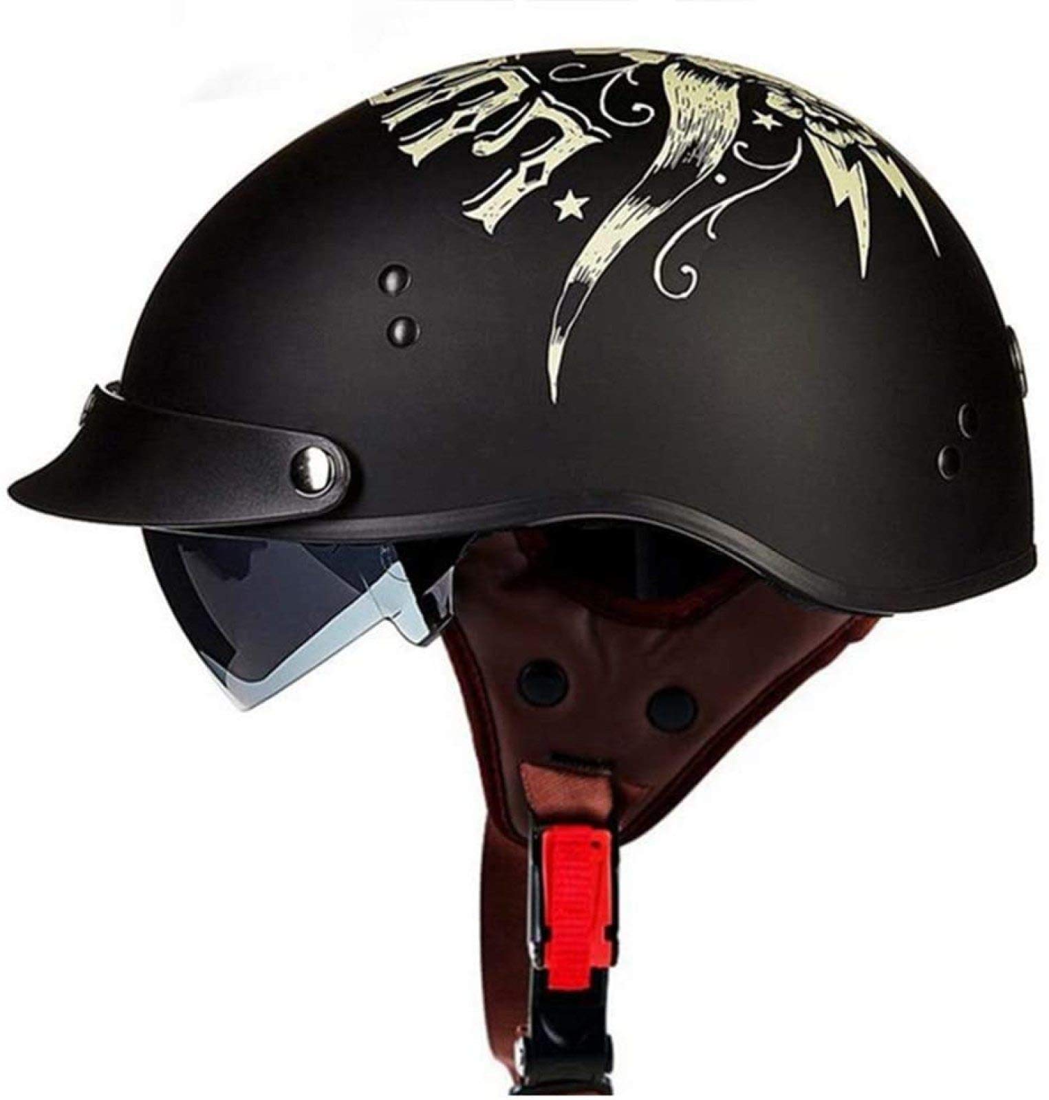 Casque de moto rétro demi-casque idéal pour vos balades en scooter vintage