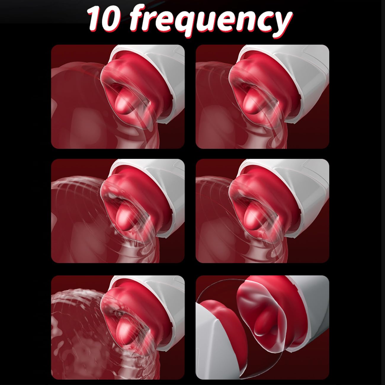 Il vibratore è dotato di 10 modalità di suzione e di uno stimolatore con effetto “leccata”; il suo design a doppia azione garantisce un piacere intenso