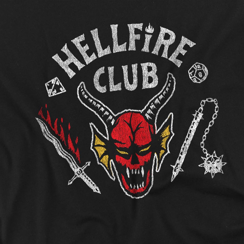 Stranger Things Stranger Things Hellfire Club Invert Kids T Shirt, Black Camisa Unisex niños (Pack de 1)