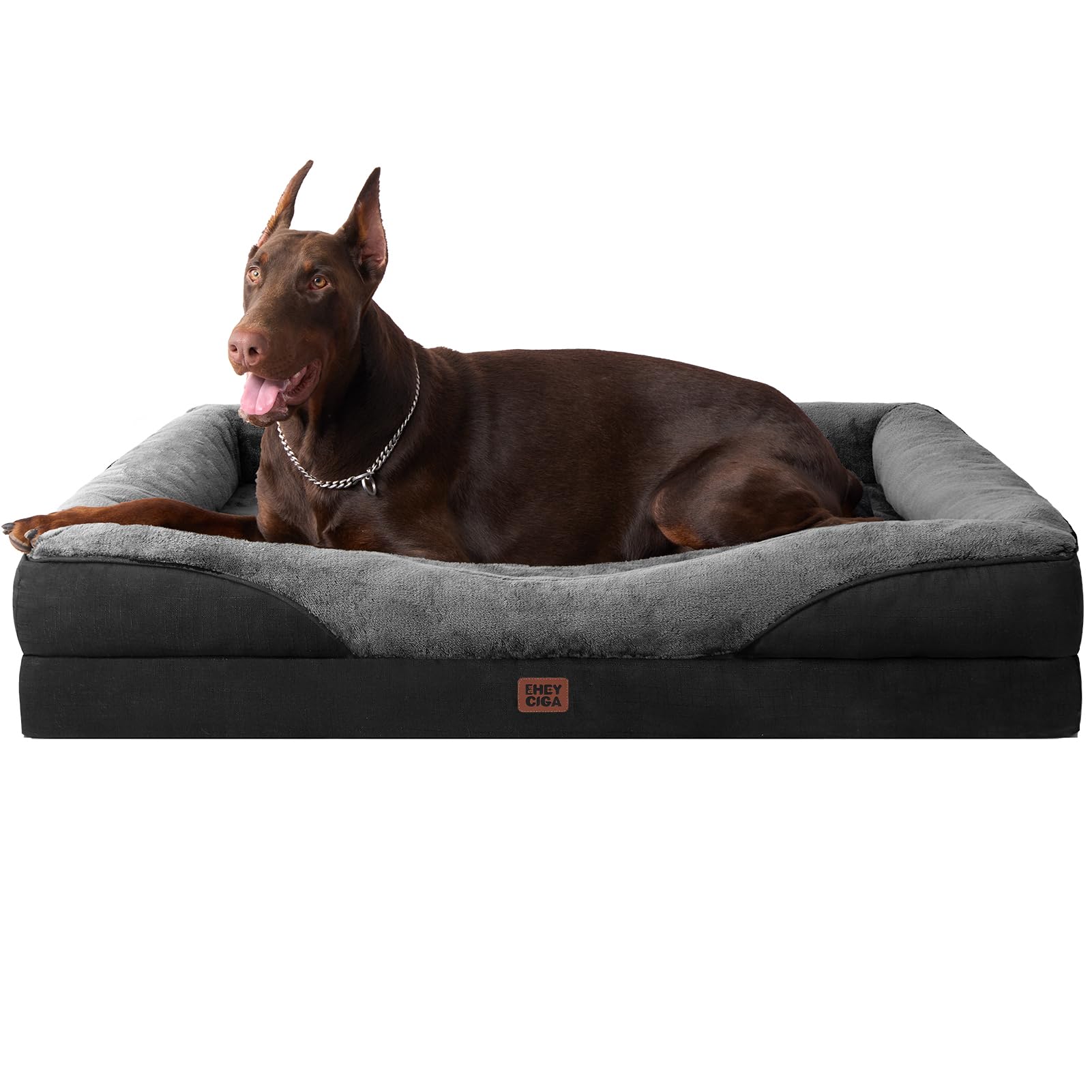 Panier chien grande taille XXL EHEYCIGA matelas mousse mémoire de forme orthopédique