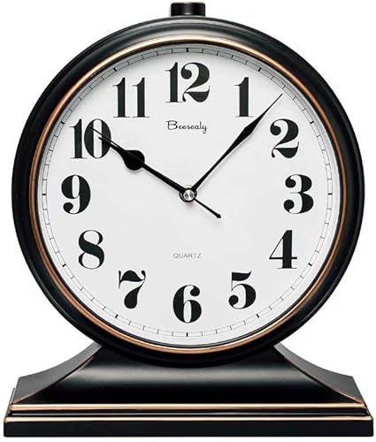 Relojes de escritorio para decoración de mesa, reloj retro de repisa, funciona con pilas para chimenea, sala de estar, dormitorio, oficina,