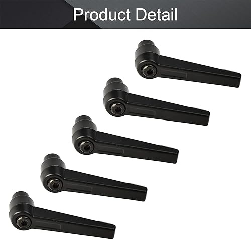 Miniatura 72 de Othmro 2 piezas de palanca de sujeción con rosca M8 Palanca de trinquete, aleación de aluminio ajustable con botón de bloqueo con perno roscado 2