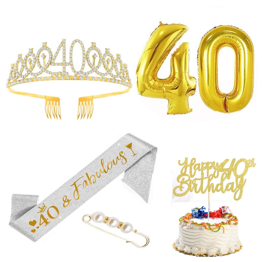 60. Geburtstag Krone Mit Schärpe - Kristall Tiara Set Für Frauen Geburtstagsdeko