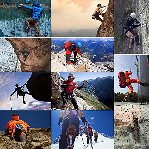 Emekian 12Mm Outdoor Climbing Rope, 20M ( 65Ft ) Indoor Workout Rope, Static Rock Escape Rope With Non-Slip Gloves For Ice Climbing Equipment, Fire Safety Rescue Rope, Red #TOP5