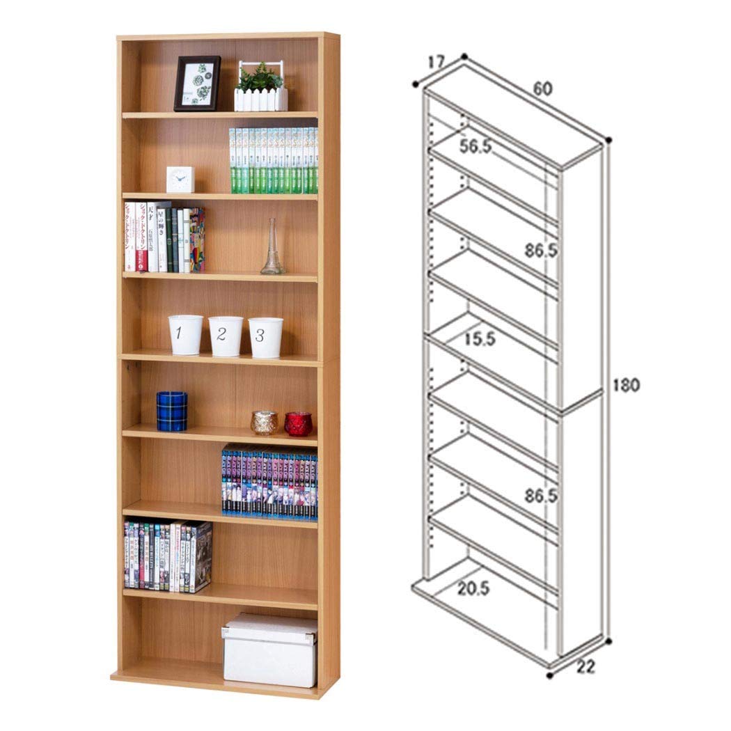 本棚 本収納 ナチュラル Amazon｜クロシオ 書棚 ナチュラル 幅60cm 本棚 コミック 収納 ラック