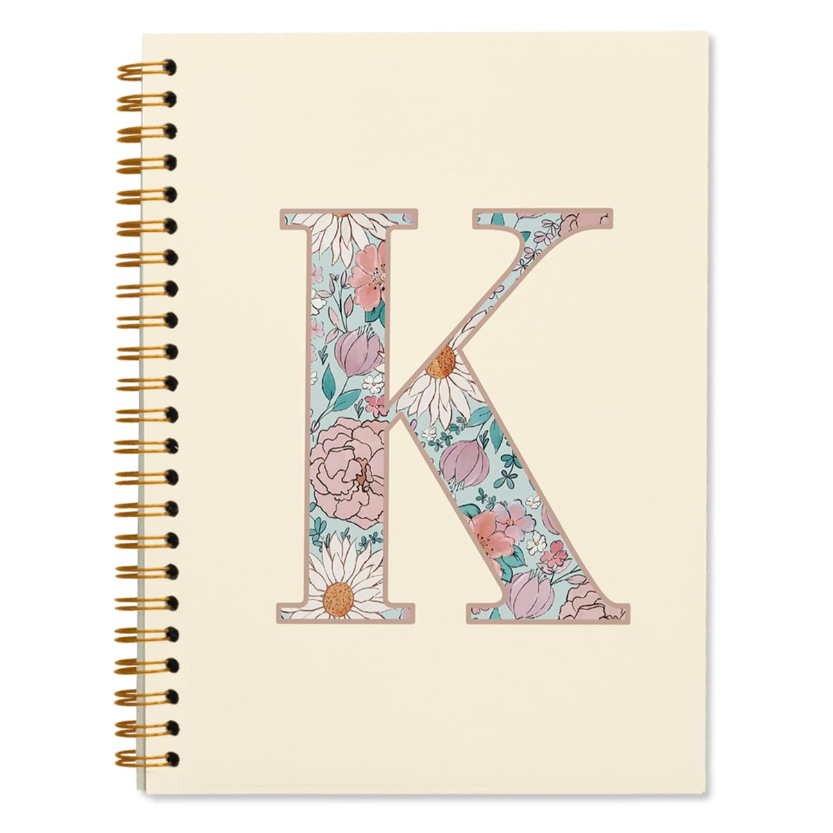 Notizbuch mit Anfangsbuchstabe K, personalisierte Geschenke, individuelles Notizbuch, Tagebücher zum Schreiben, Monogramm-Geschenke für Frauen, personalisierte Notizblöcke