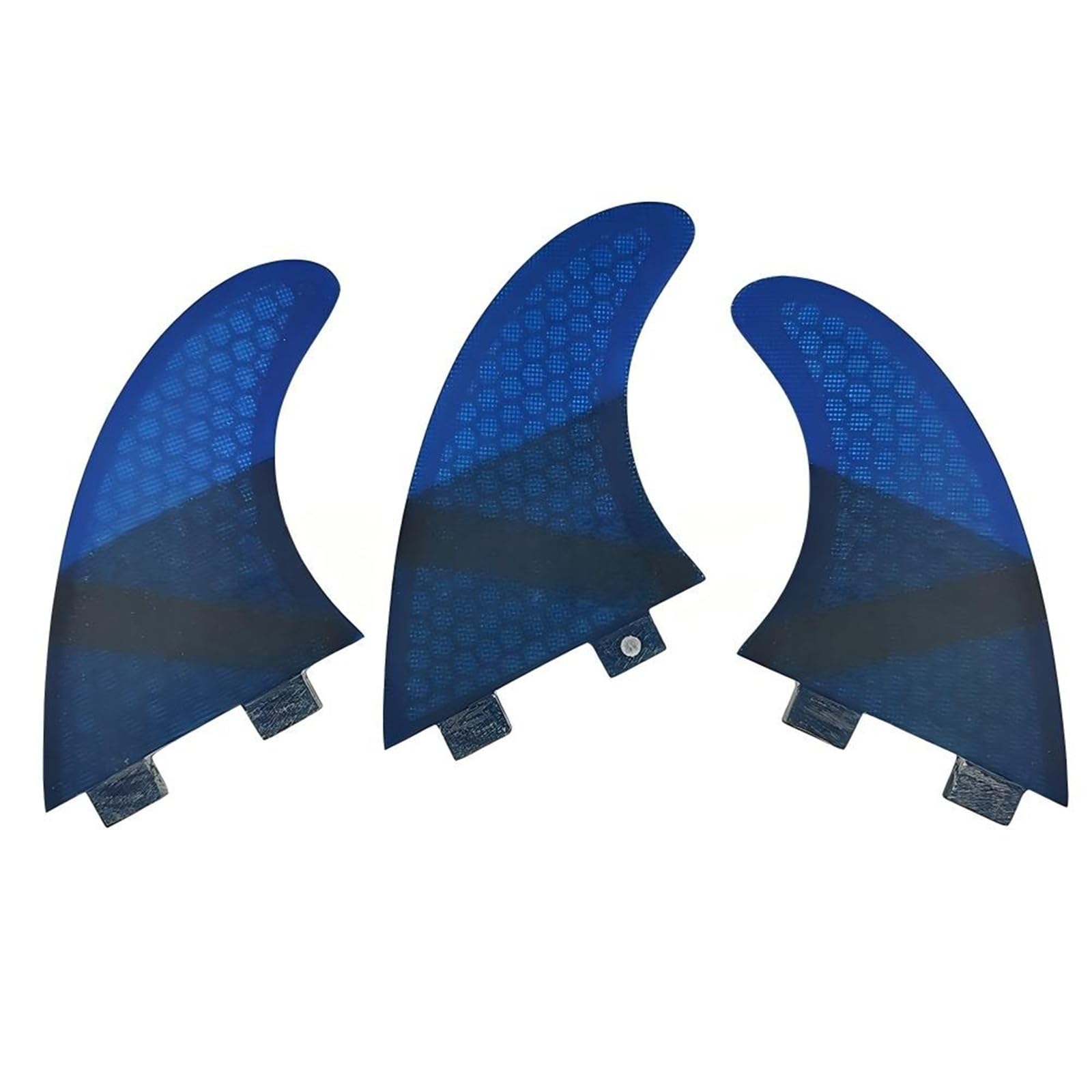 Mkhqst Blue Surfboard Fin L/M Tri Sets Surfboard Fins Honeycomb Fiberglass Double Tabs 1 Surfing