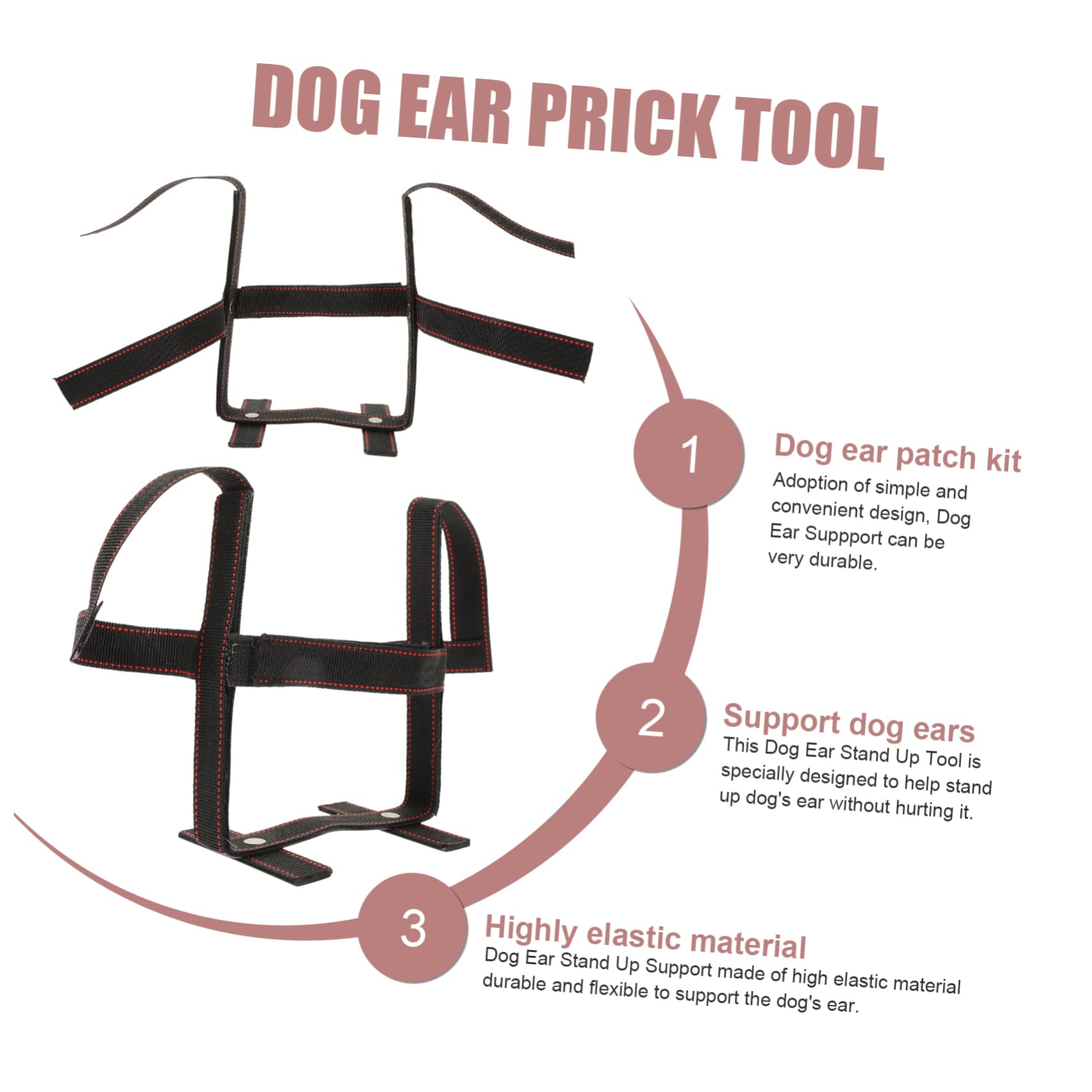 3juegos Soporte De Orejas para Perros Herramienta para Orejas De Cachorro Accesorio Duradero para Perros De Razas