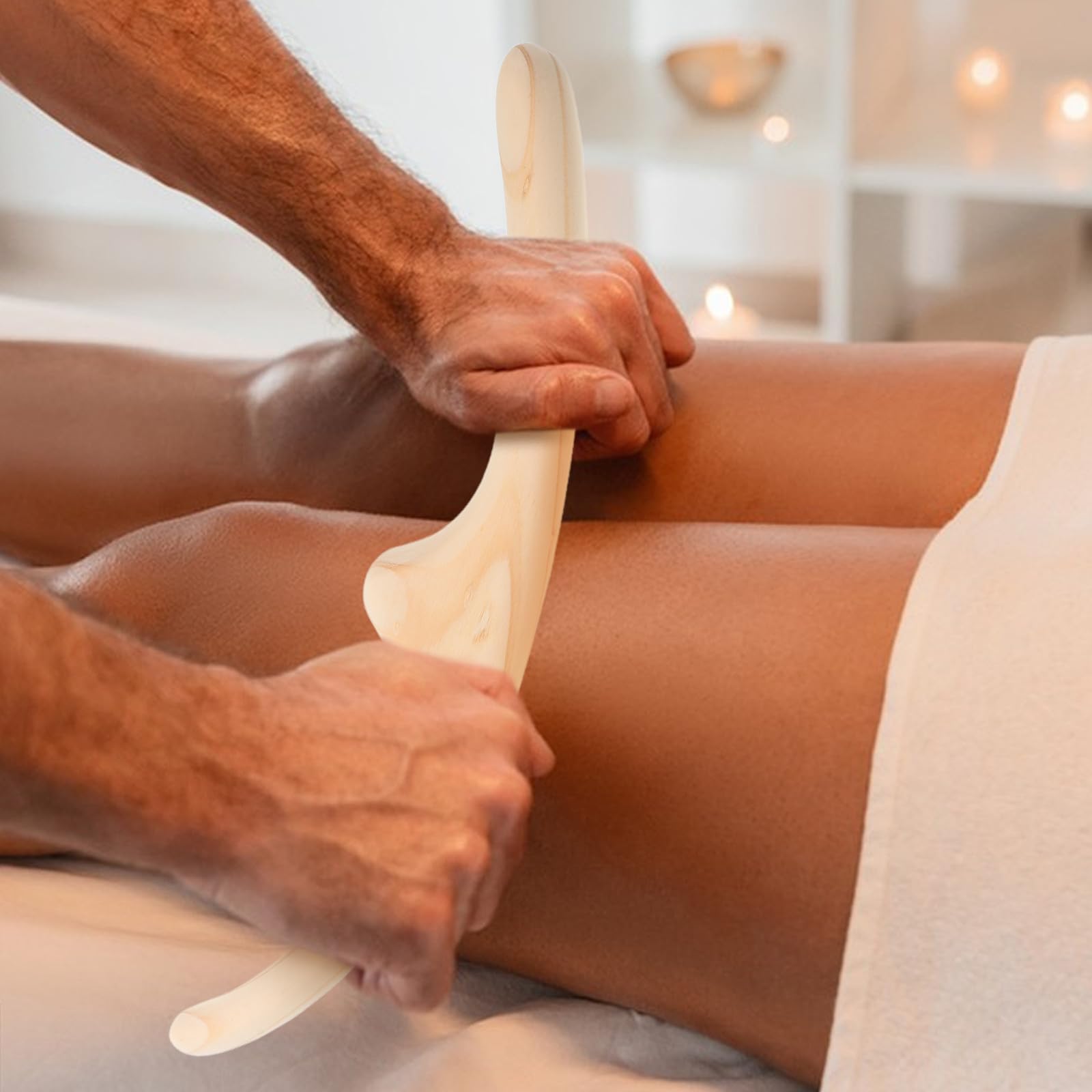 TOYANDONA Herramienta Guasha de Madera 3 Piezas para Esculpir y Moldear el Cuerpo, Palo de Acupuntura Compacto para Masaje y Relajación Cuerpo en Viajes