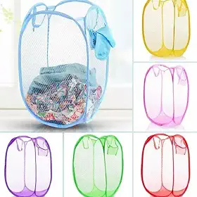 Cesto de Roupa Dobrável em Tela, 6 cores, Organizador para Lavanderia