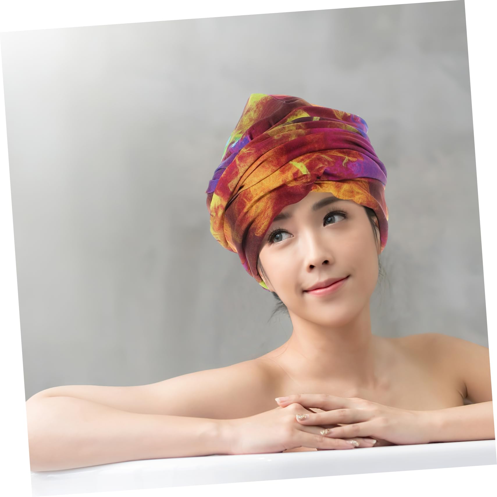 Gorro de natación Gorras de natación Tapa de natación para Cabello Largo Gorros de baño para Gorra Impermeable para Mujer Tapa de Ducha para Mujeres Gorra de baño poliéster