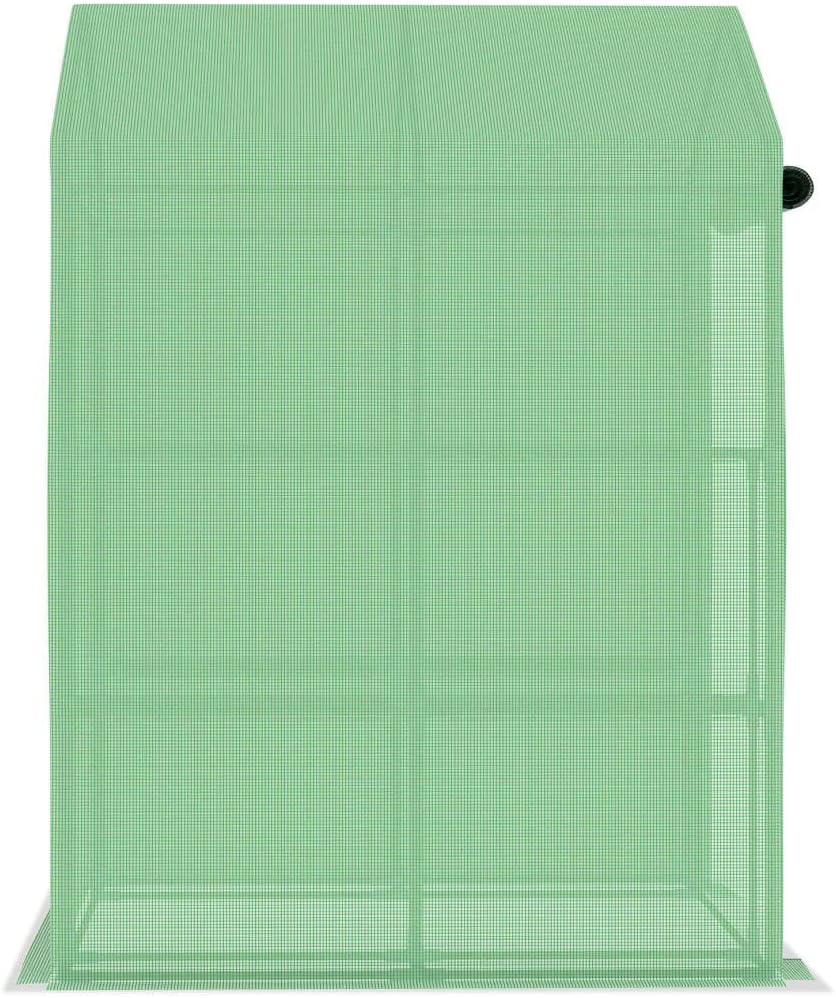 56.3in x 56.3in x 76.8in Walk-in Outdoor Greenhouse,PE mesh Fabric,Powder-Coated Steel Pipe,Plant Stand, Rolled Door,Suitable for Gardens,courtyards,Balconies