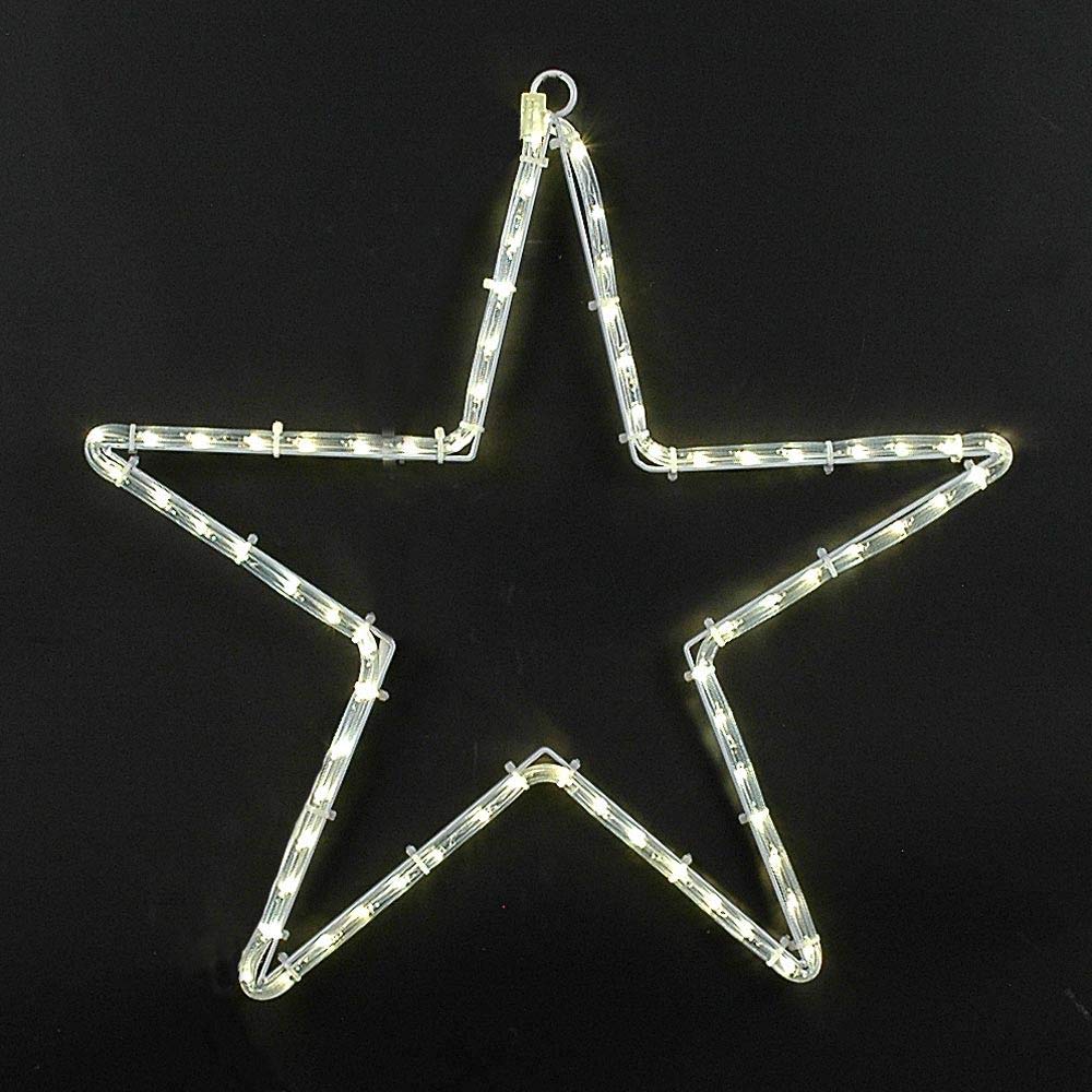 Novelty Lights LED Warm White Star Rope Light Motif Sculpture, 24