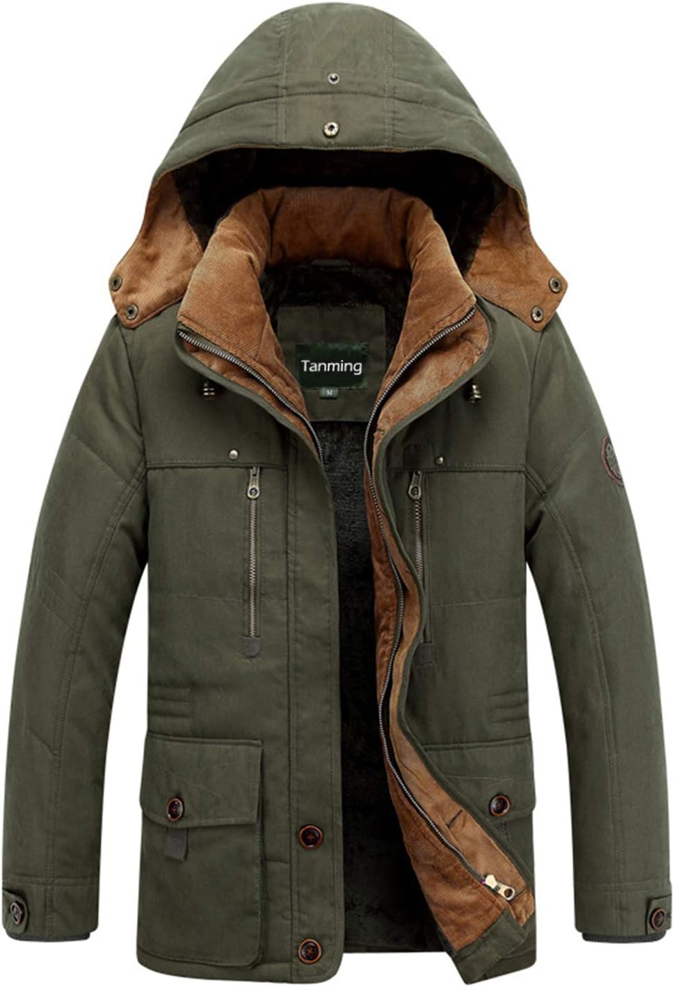 Tanming Men's Thicken Warm Winter Coat Mountain Ski Snowboard Jacket Hooded Parkas