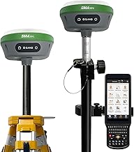 SMA26 RTK GNSS GPS Surveying Equipment with IMU Rover & Base, 1408 Channels, 0.5cm Accuracy, Upto 10km Range, NOAA Certified, Handheld Collector & Survey Software (Tripod & Pole Not Included)