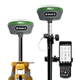 SMA26 RTK GNSS GPS Surveying Equipment with IMU Rover & Base, 1408 Channels, 0.5cm Accuracy, Upto 10km Range, NOAA Certified, Handheld Collector & Survey Software (Tripod & Pole Not Included)