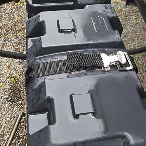 Straps & Buckles - Zinc Coated Alligator Thumb Buckle Cargo Secure Utility Lashing Strap - 1" Wide Heavy Duty Polypropylene Webbing, Also Our Rubberized Slack Keeper (48" Thmb - 4Pk, Orange) #TOP5