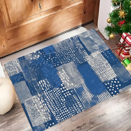 Tapis géométrique abstrait de qualité supérieure 90x150 - Texture de grille élégante