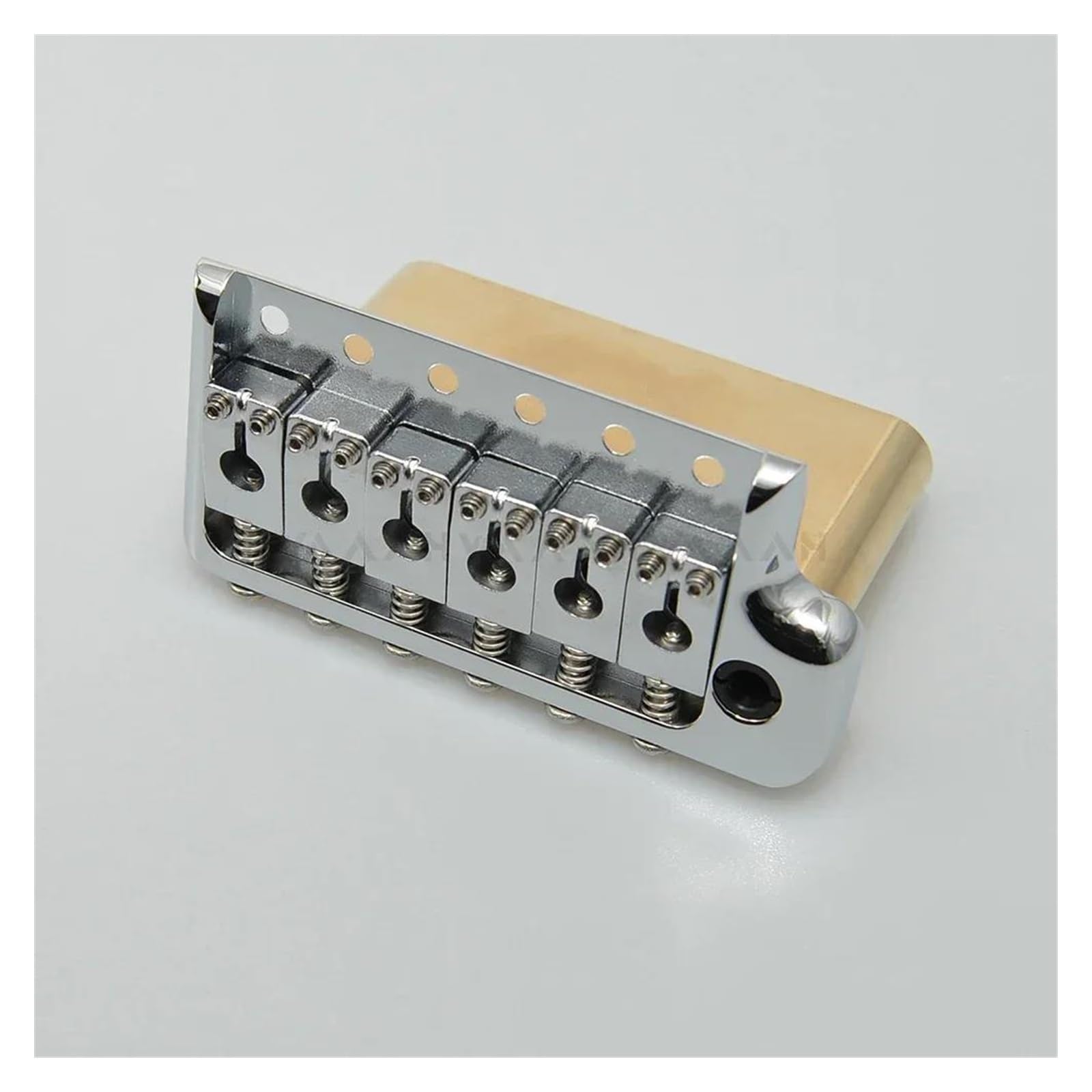 Gitarrenbrücken-Bausatz Präzisions-CNC-gefräste 52,5-mm-Gitarren-Tremolo-Brücke Aus Messing Mit 6 Schrauben(Silver)