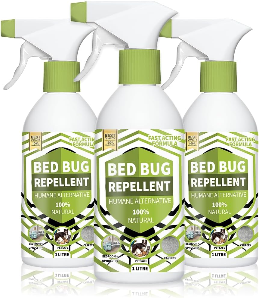 100% Natural Bed Bug Spray – Powerful Plant-Based Formula – Safe for Home, Kids, and Pets – Eco-Friendly, Non-Toxic, Fast-Acting Bed Bug Treatment (1 Litre)