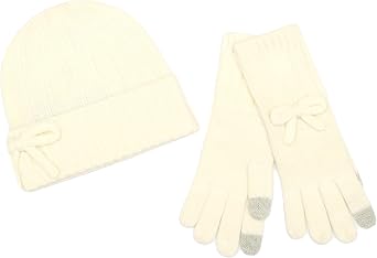 Kate Spade New York Women's Metallic Bow Box Set Beanie Hat