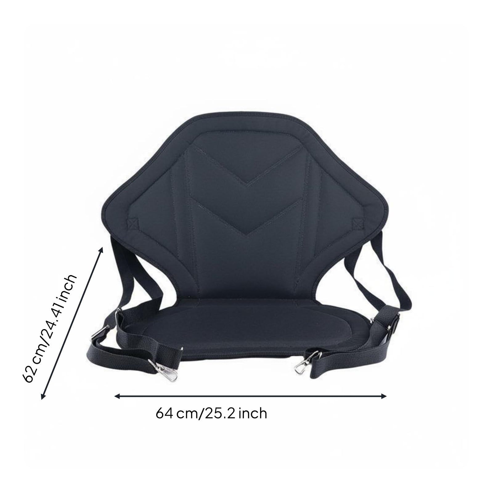 Asiento Kayak para Barco Deportivo con Soporte Lumbar Ergonómico Superficie Cómoda Instalación Ajustable Usado en Pesca y Navegación, con Bolsa+4 Correas