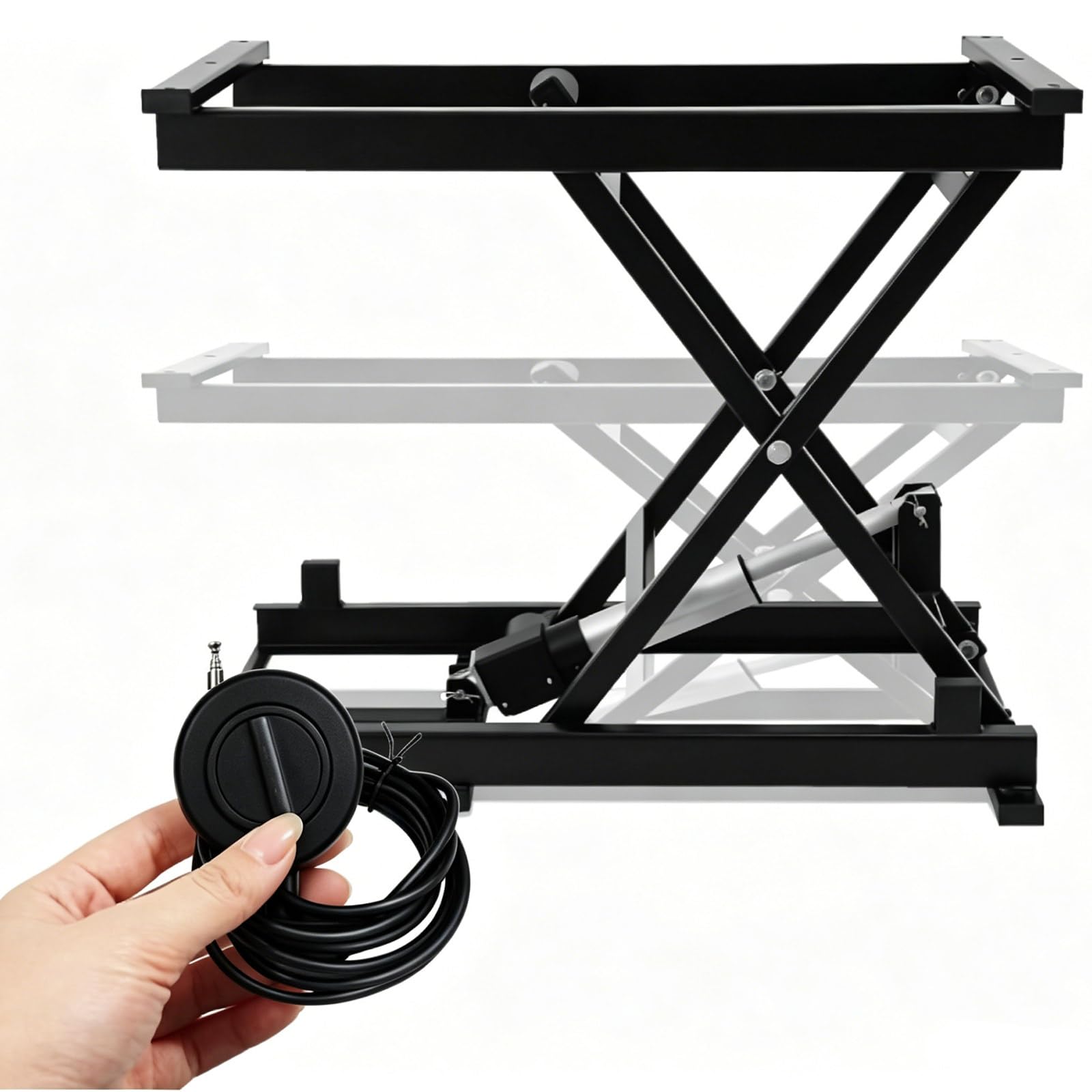 Elektrischer Hubtisch Mit Fernbedienung, Scherenhubmechanismus, Höhenverstellbarer Couchtisch, Tragkraft 50 Kg, Multifunktionale Hebebühne Für Den Einsatz Als Esstisch Und Couchtisch Wired