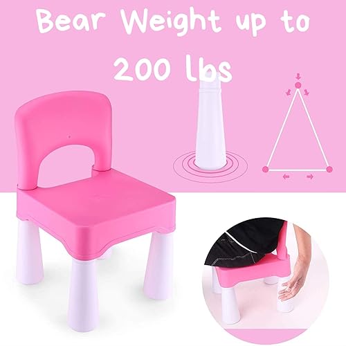 Miniatura 4 de Silla para niños silla para niños y niñas uso en interiores y exteriores diseño ergonómico duradero material plástico no tóxico una bolsa de