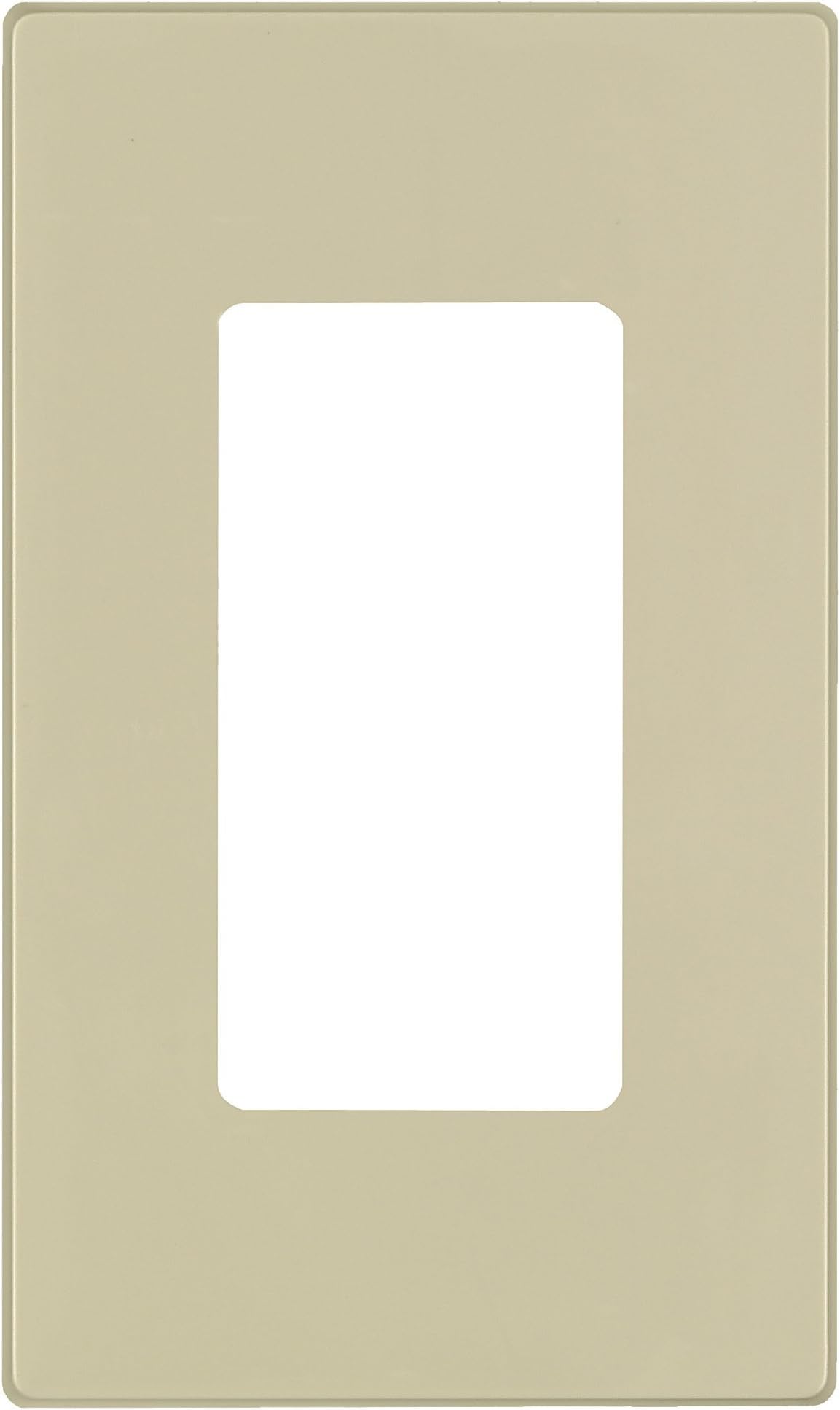 Leviton80301-SI 1-Gang Decora Plus Wallplate Screwless Snap-On Mount, Ivory