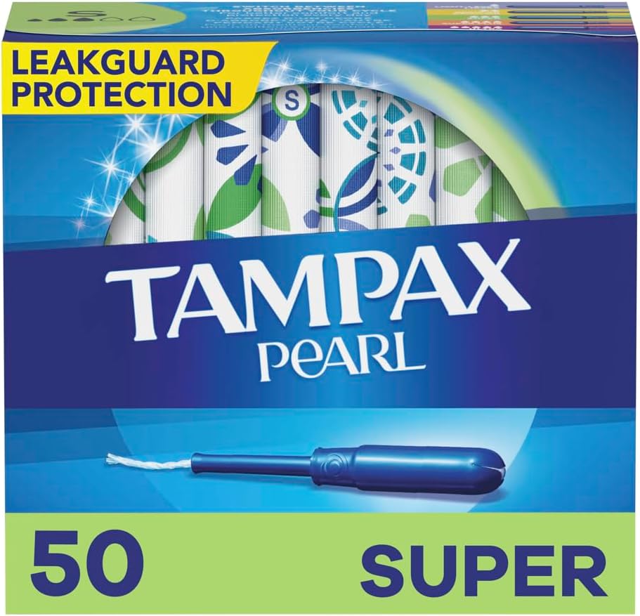 Tampax Pearl Tampons Super Absorbency, With Leakguard Braid, Unscented, 50 Count Tampax Pearl Tampons Super Absorbency, With Leakguard Braid, Unscented, 50 Count