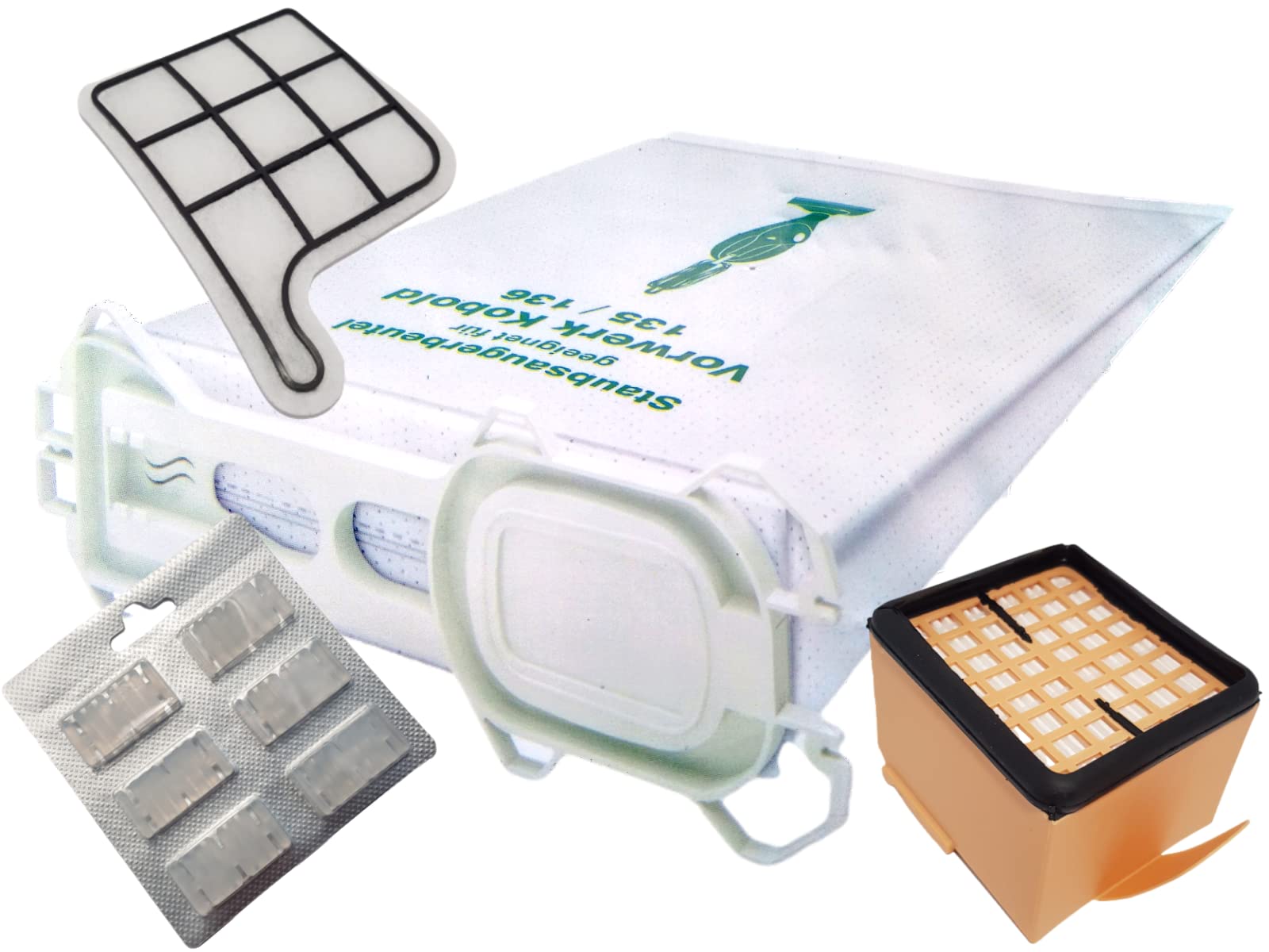 MONTERAL Staubsaugerbeutel 6er-Set Für Vorwerk Kobold VK135/VK136 – Mikrofaser, Lange Haltbarkeit, 10 Jahre Garantie