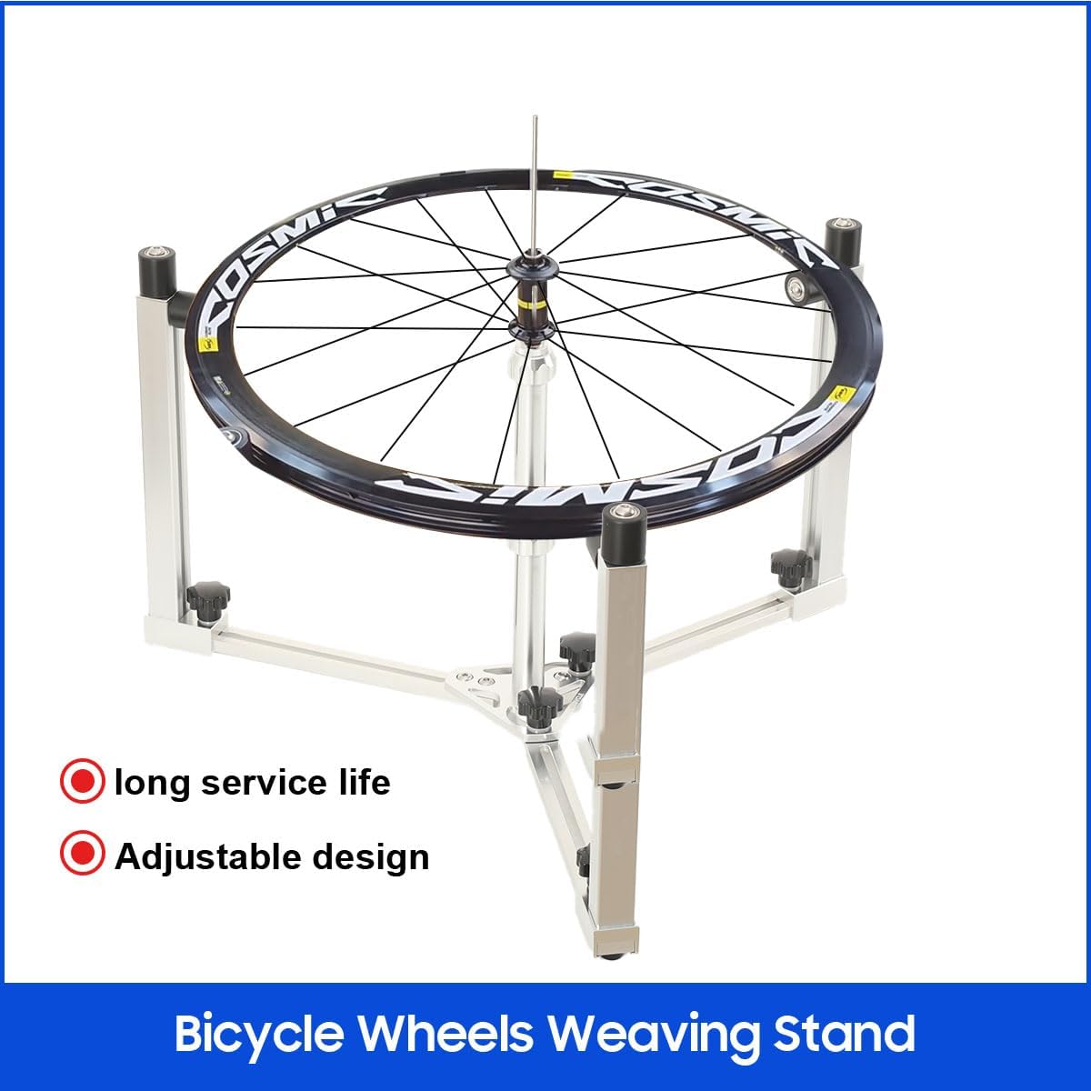 Bicycle Wheels Weaving Stand Repair Shelf for Bike Wheel Trimming Repairing Workstand for Bike Repair Outdoor Sports Tools