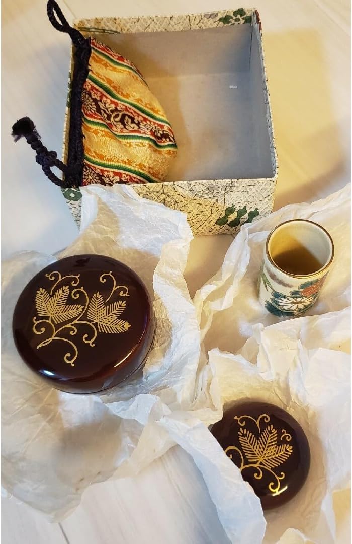 逢絢亭 茶道具 香合 赤津焼 安南写 竹香合 丸形 幸次作 共箱