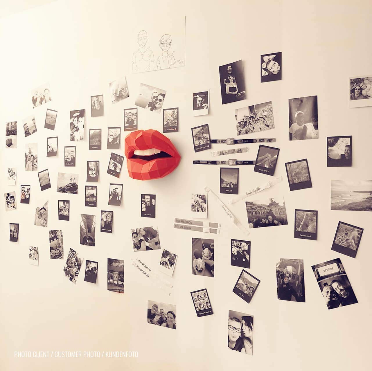 kit DIY PAPERCRAFT XL labios sensuales de mujer boca NUEVO PUZZLE 3D MODERNO montar por uno mismo para la decoración de la pared escultura de papel low poly