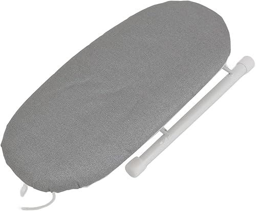 Miniatura 8 de Tabla de planchar, tabla de planchar de mesa, tabla de planchar de ropa, accesorios de planchado plegable con calor para viajes en casa (gris)