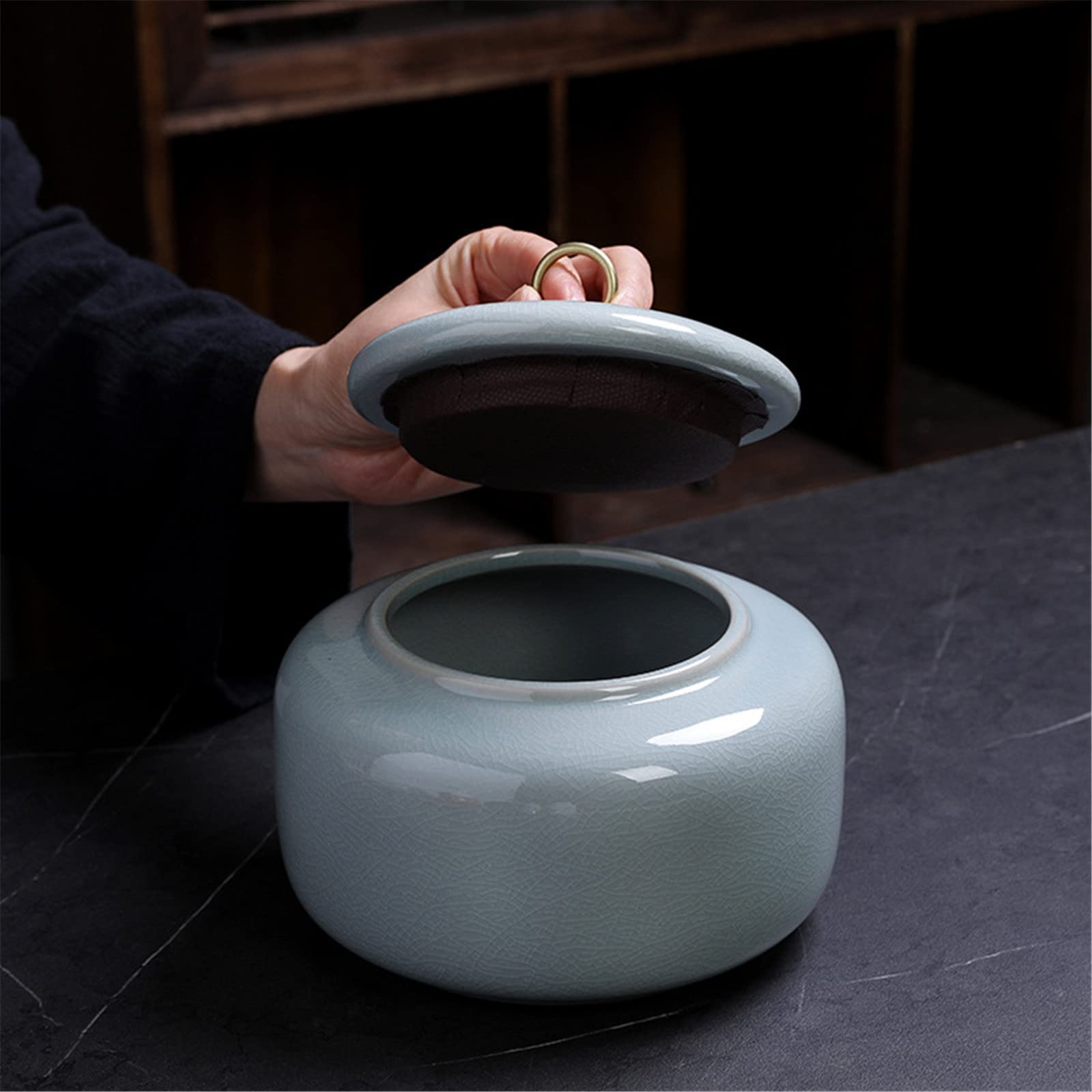 Puszka na herbatę Duży ceramiczny szczelnie zamknięty słoik do przechowywania herbaty Pu-erh Zielona herbata Czarna herbata Domowa herbata Caddy Tea