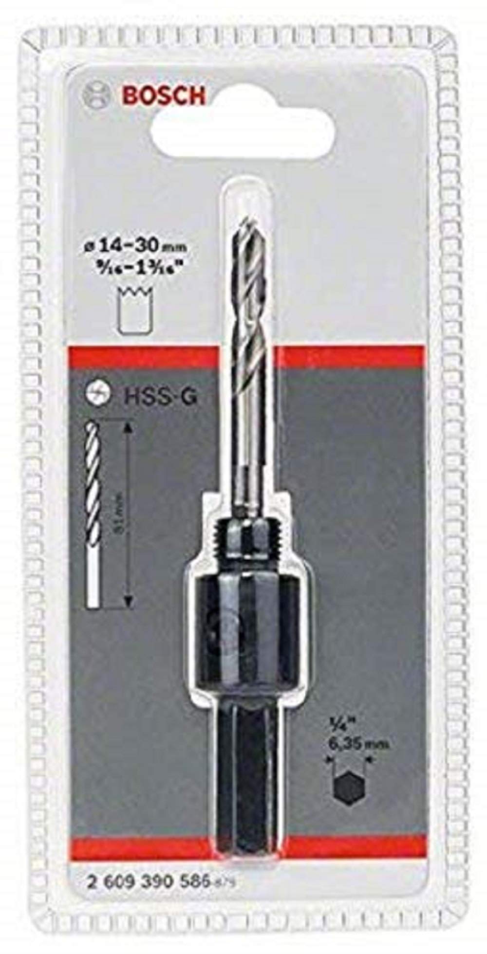 Bosch Professional Accessories Standart adaptörlü delik açma testereleri için altıgen adaptör (14-30 mm çapında)