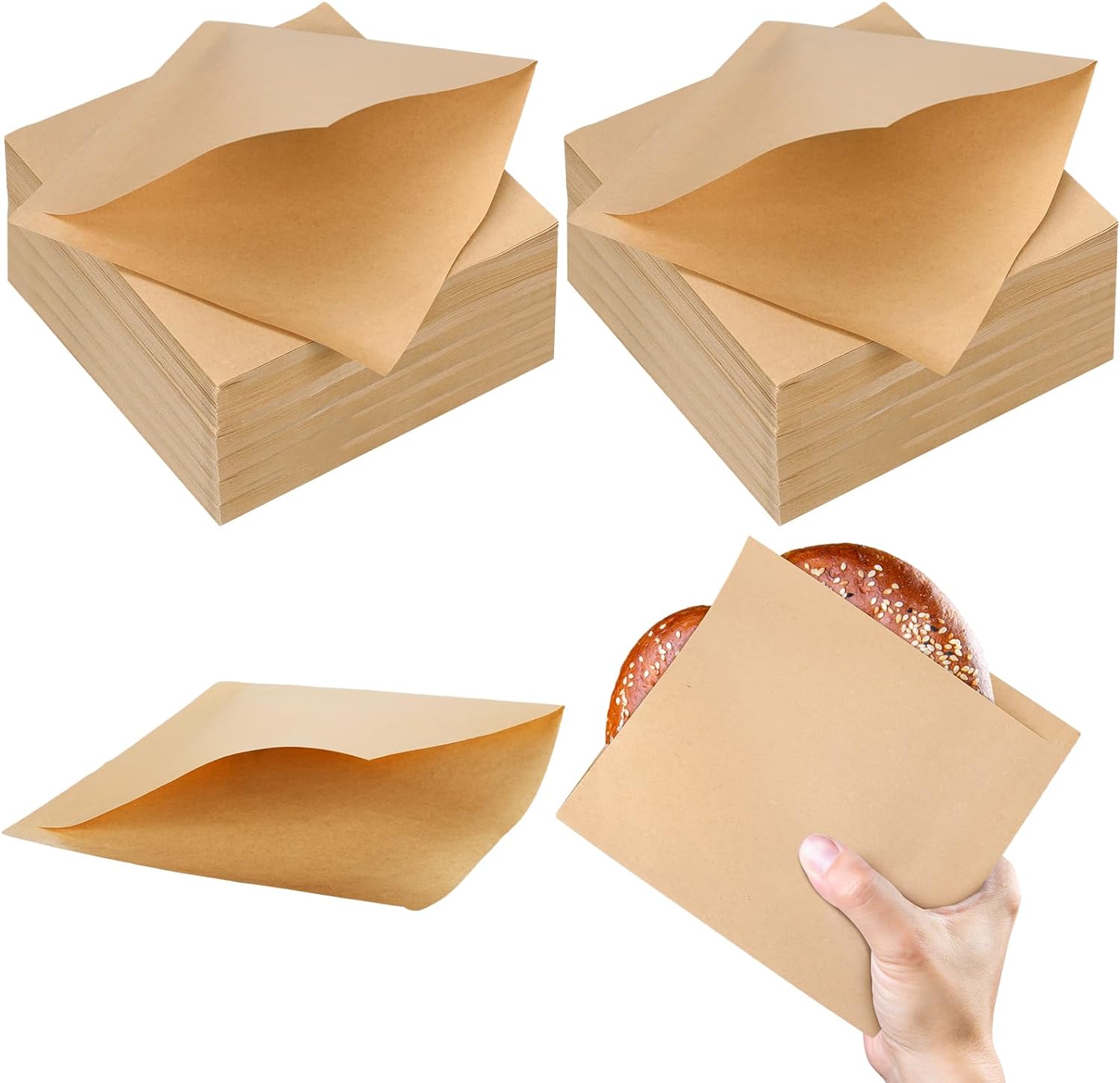 Colarr 1000 Pcs Soft Pretzel Bags 6.69 x 7.09 Inch Pretzels